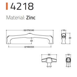 System Swarovski Taşlı Mobilya Kulpu Altın 8mm Kulp Seri Sonu (SY4218 0008 GL-SW1) - 2