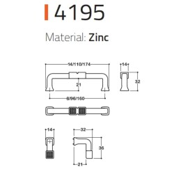 System Swarovski Taşlı Mobilya Kulpu Krom 8mm Kulp Seri Sonu (SY4195 0008 CR-SW2) - 2