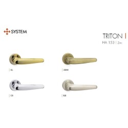 System Triton Rozetli Kapı Kolu Nikel Saten / Inox Renk (HA153RO12 NB) - 2