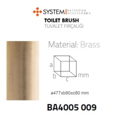 System Tuvalet Fırçalığı Antik Sarı Renk (BA4005 009 ABM) - 1