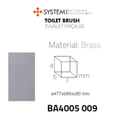 System Tuvalet Fırçalığı Füme / Antrasit Renk (BA4005 009 BBN) - 1