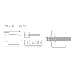 System Vision Kapı Kolu Füme/Antrasit Renk (HA207RO11 BBN) - 3