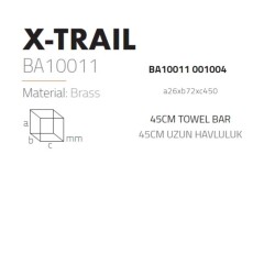 System X-Trail Uzun Havluluk Krom 45cm Seri Sonu (BA10011 001004 CR) - 2