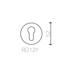 System Yuvarlak Oda Kapı Rozeti Antik Renk (RO12N ABM) - 3