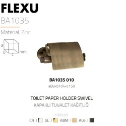 SystemFlexuKapaklıTuvaletKağıtlığıAntikSarıRenk(BA1035010ABM) - 2