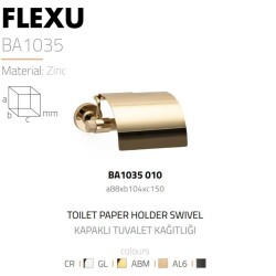 SystemFlexuKapaklıTuvaletKağıtlığıGoldRenk(BA1035010GL) - 2