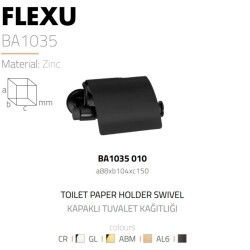 SystemFlexuKapaklıTuvaletKağıtlığıSiyahRenk(BA1035010AL6) - 2