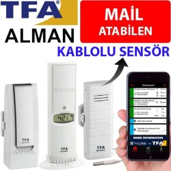 TFA WH502-BM SET Kablolu Sensörlü Akıllı Sıcaklık ve Nem Ölçer - 1