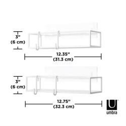 Umbra Cubiko 2'li Beyaz Şampuanlık (UM 1018615-660) - 3