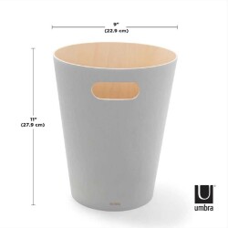 Umbra Woodrow Çöp Kovası 2 Galon 7,5 L Kapasiteli Gri Renk (UM 082780-918) - 8