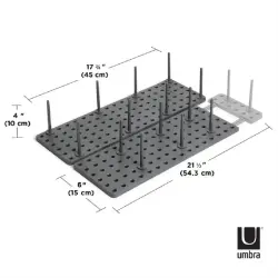 UmbraPeggyMutfakDolabı,RafVeÇekmeceDüzenleyiciTepsiKömürRengi(UM1004318-149) - 7