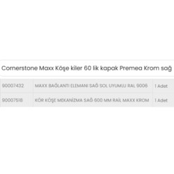 VauthSagelCornerstoneMaxxKöşeKiler60lıkKapakPremeoKromSağ(90007518-SET) - 2