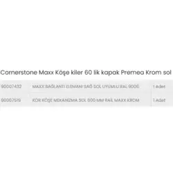 VauthSagelCornerstoneMaxxKöşeKiler60lıkKapakPremeoKromSol(90007519-SET) - 2