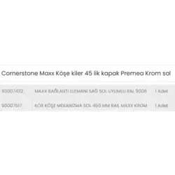 VauthSagelCornerstoneMaxxKöşeKilerPremeaKromSol(90007517) - 2