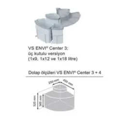 VauthSagelEnviCenter3KapağaBağlı39LÇöpKovası500mm(90003715) - 2