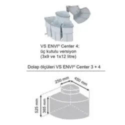 VauthSagelEnviCenter4KapağaBağlı39LÇöpKutusu500mm(90003716) - 2