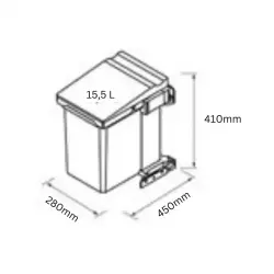 VauthSagelEnviSingle15,5LÇöpKovası450mm(90009043) - 3