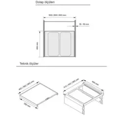 VauthSagelEnviSpace38LRaylıÇöpKovasıLavaAntrasit500mm(90007095) - 3