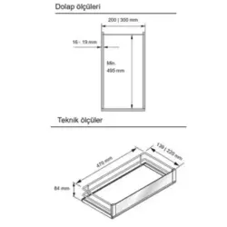 VauthSagelSubSideArtlineTezgahAltıKiler300mmKromSepetli(90006401-SET) - 2