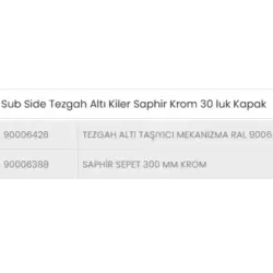 VauthSagelSubSideSaphirTezgahAltıKiler300mmKromSepetli(90006388-SET) - 3