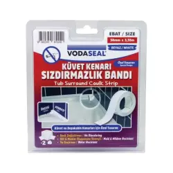 Vodaseal Küvet Kenarı Sızdırmazlık Bandı 38mm*3,35 mt Gri Seri Sonu (78 0271) - 1