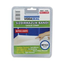 Vodaseal Lavabo Kenar Sızdırmazlık Bandı 38mm*3,35mt Beyaz (78 3577) - 1