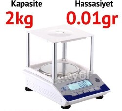 WL-2002L Dijital Hassas Terazi - Hassasiyet: 0,01 gr. Max: 2 kg. - 1