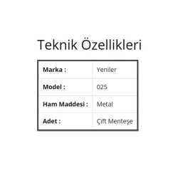 Yeniler Çift Menteşeli Katlanır Mekanizma (Y-025-1C) - 3