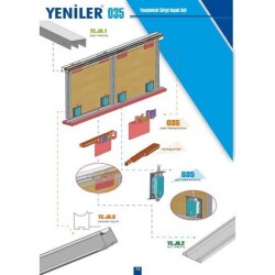 Yeniler Sürgü Kapak Mekanizması Çift Frenli 60kg (Y-035Ç) - 1